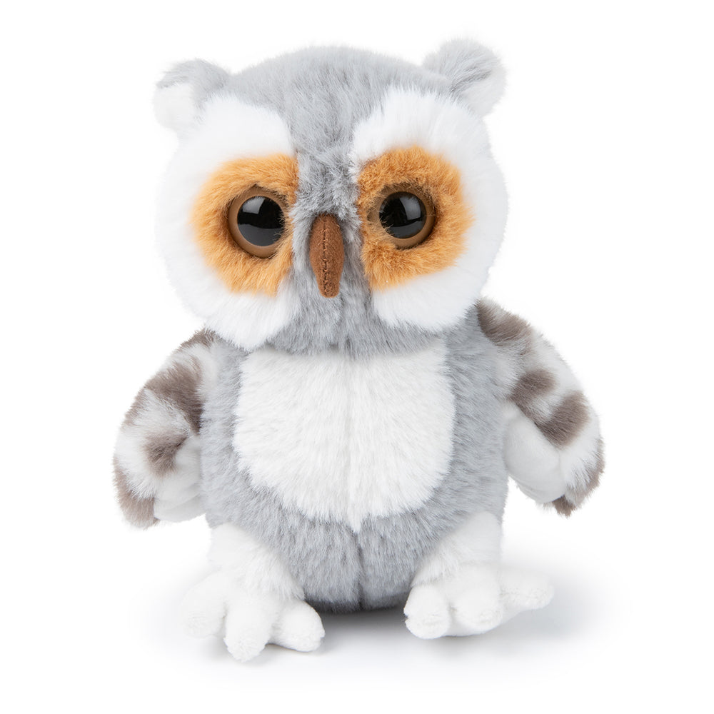 WWF ECO Fluffy Grey Owl 15cm