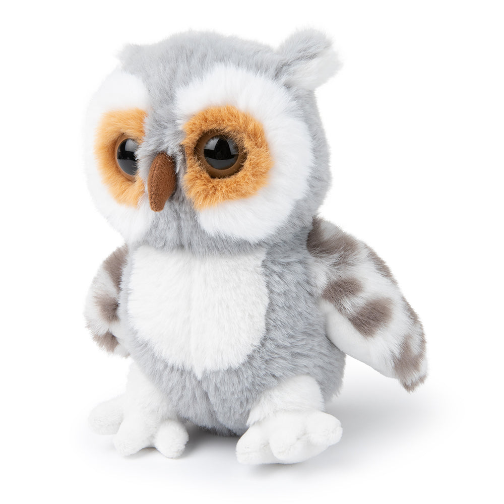WWF ECO Fluffy Grey Owl 15cm