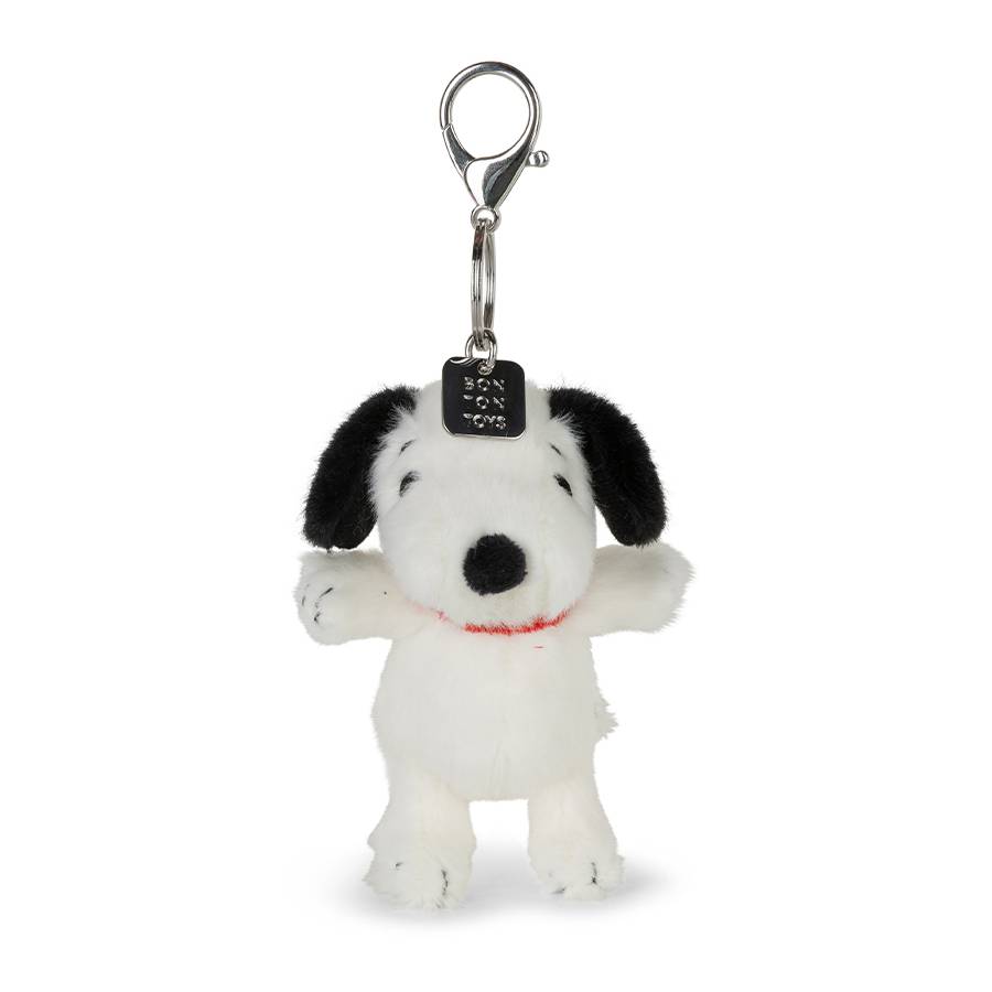 Peanuts Lucky Snoopy Fuzzy Keychain Cream 10cm