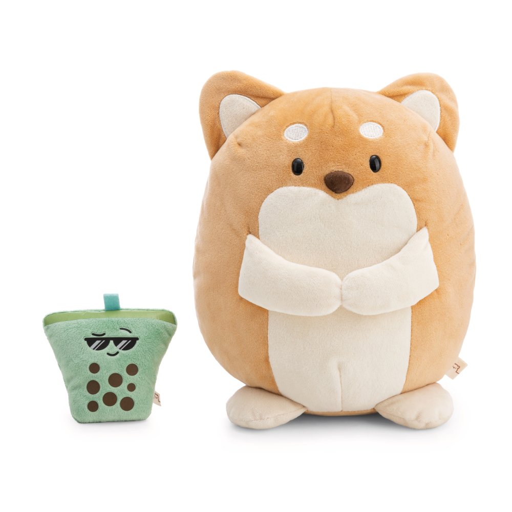 NICI Dog Hiro with Bubble Tea 27cm