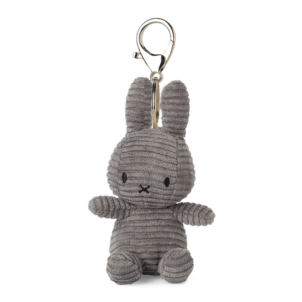 Miffy Keychain ECO Corduroy Grey 10cm
