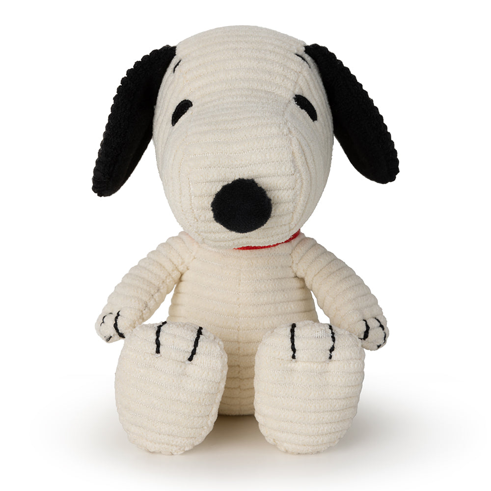 Peanuts Snoopy Sitting Corduroy Cream in Display 12cm