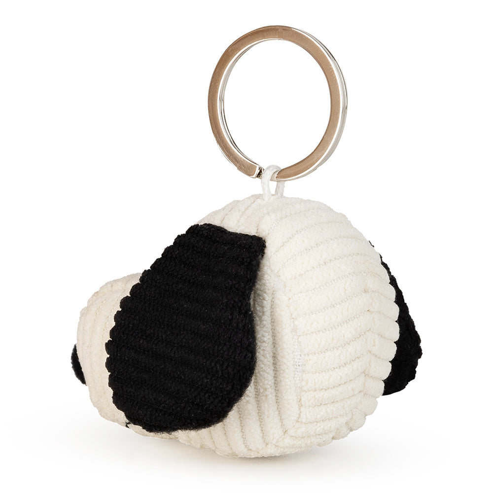 Peanuts Snoopy Head Corduroy Cream keychain 4.5cm