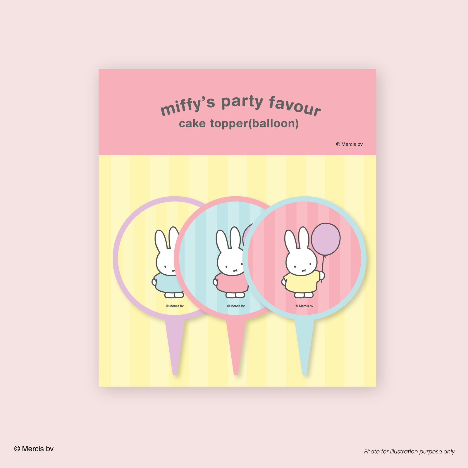 Miffy 70th Cake Topper Balloon
