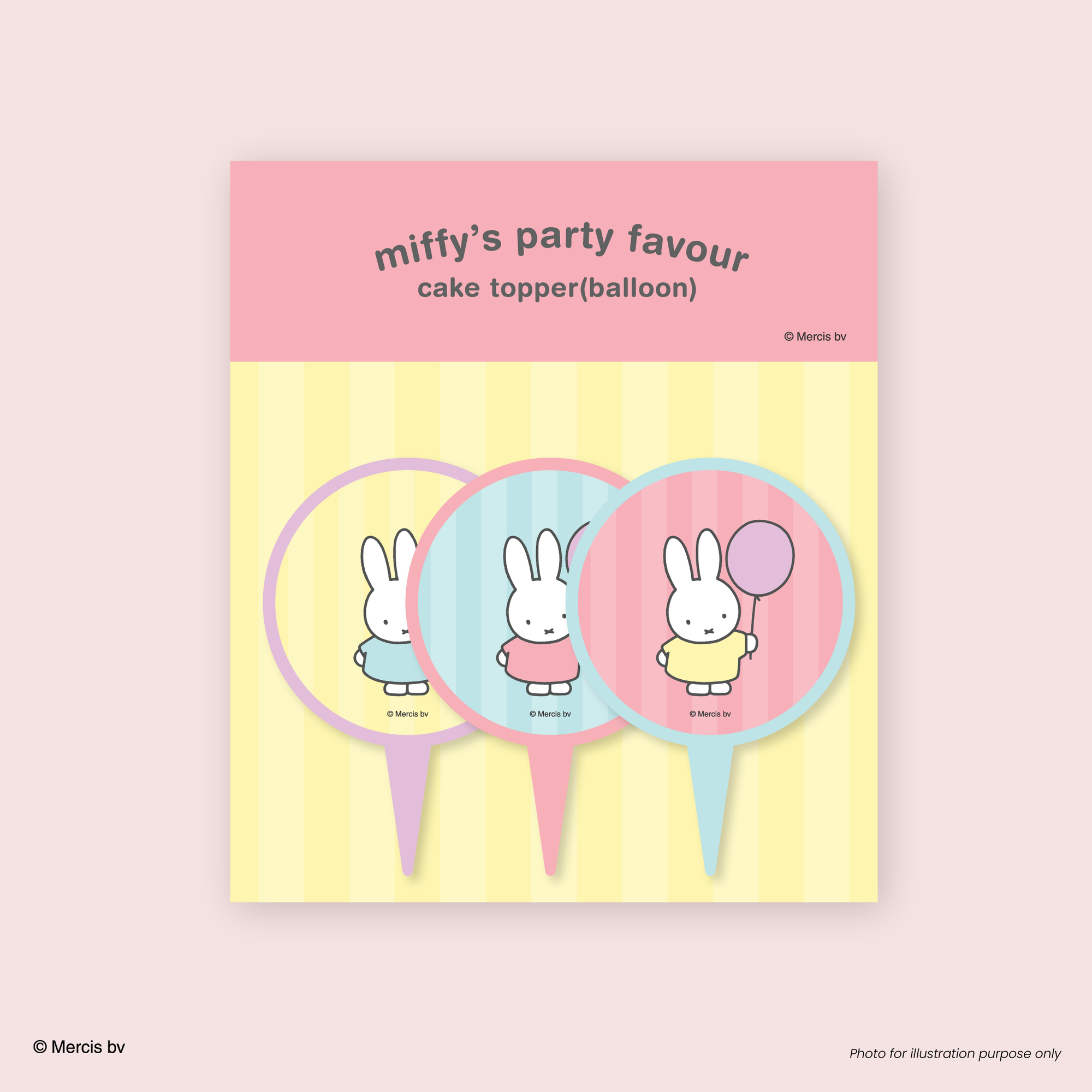 Miffy 70th Cake Topper Balloon