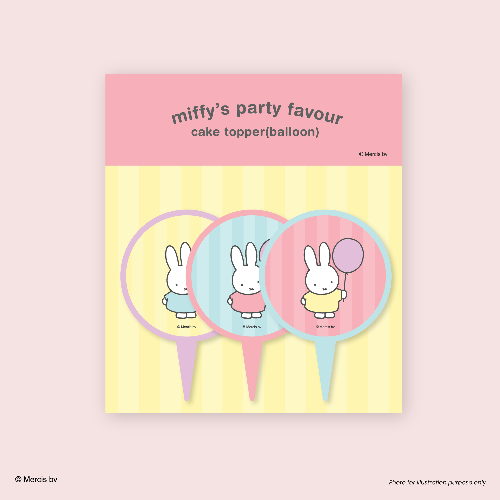 Miffy 70th Cake Topper Balloon