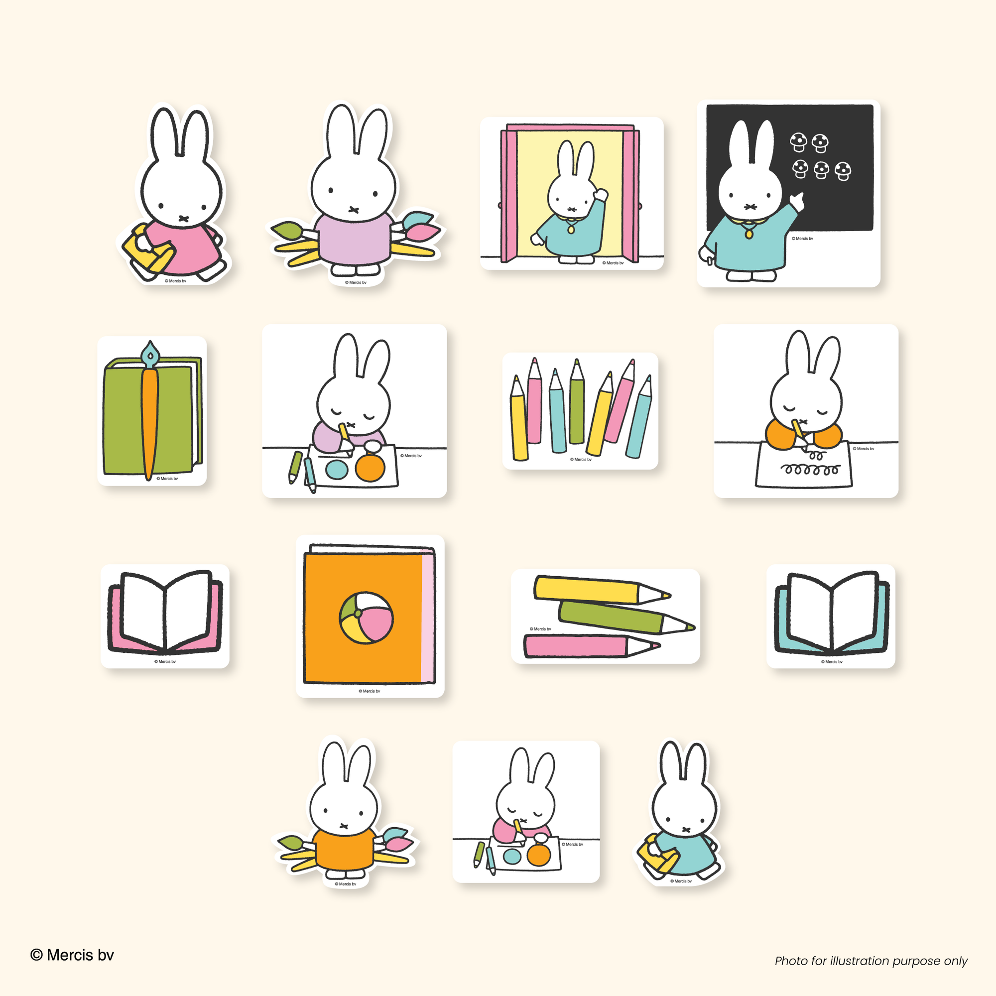 Miffy 70th Stickers Pack Classroom Chronicles