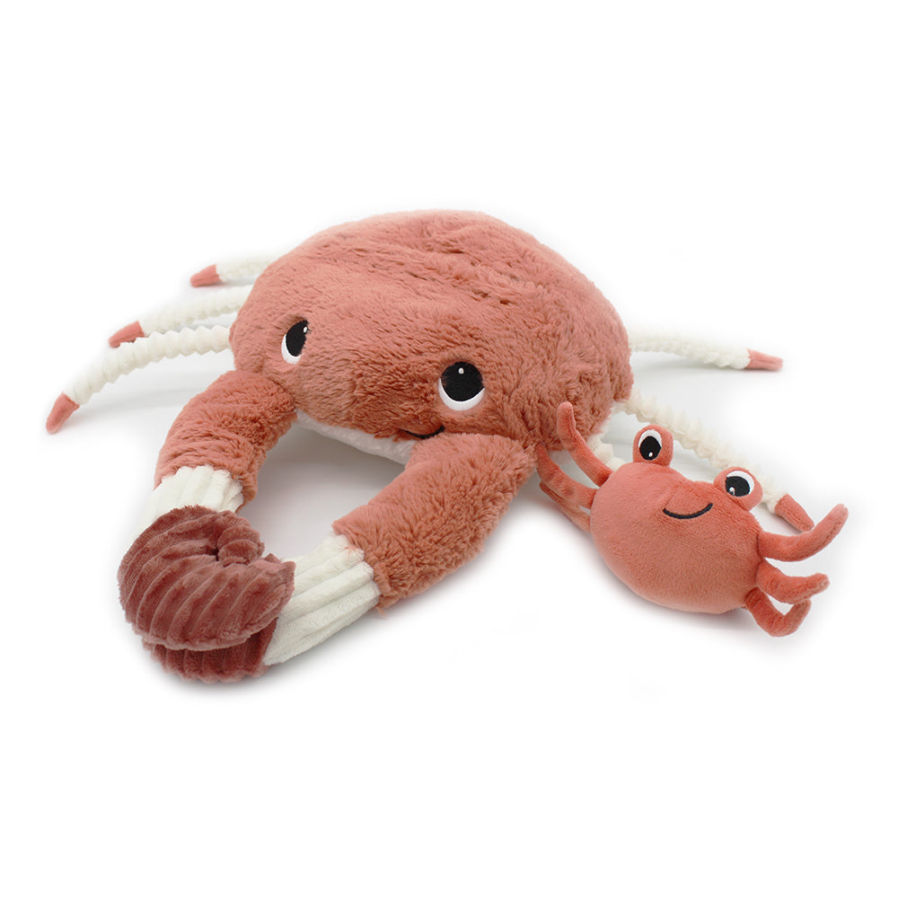 Les Deglingos Ptipotos The Crab Mom & Baby Terracotta 46cm