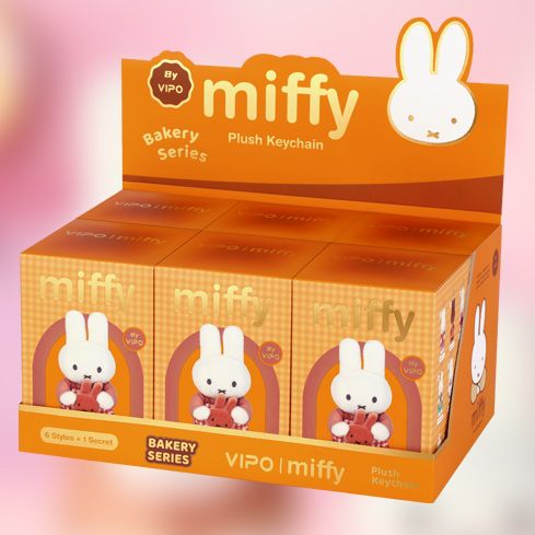 VIPO Miffy Bakery Keychain Blind Box CDU of 6