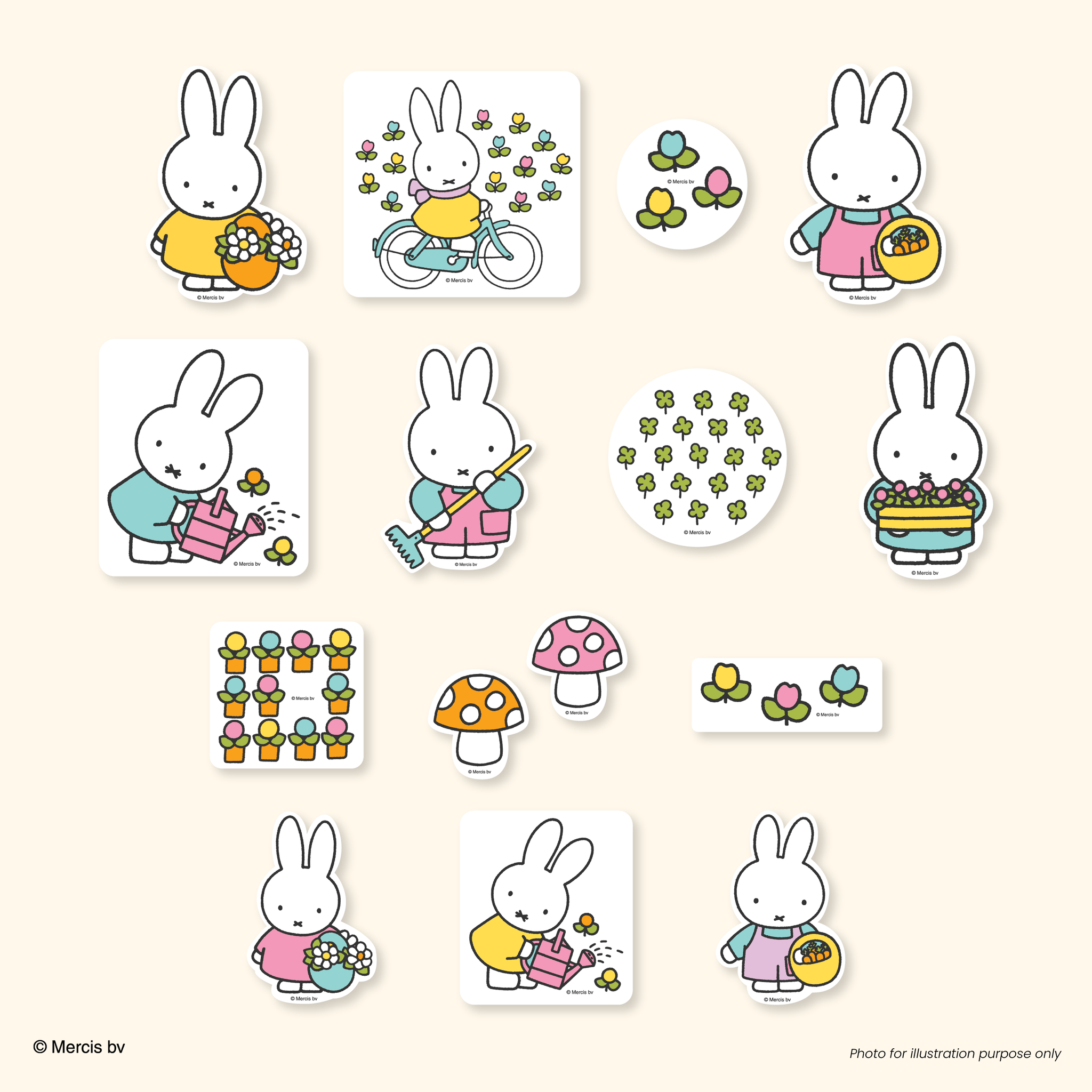 Miffy 70th Stickers Pack Garden Adventure
