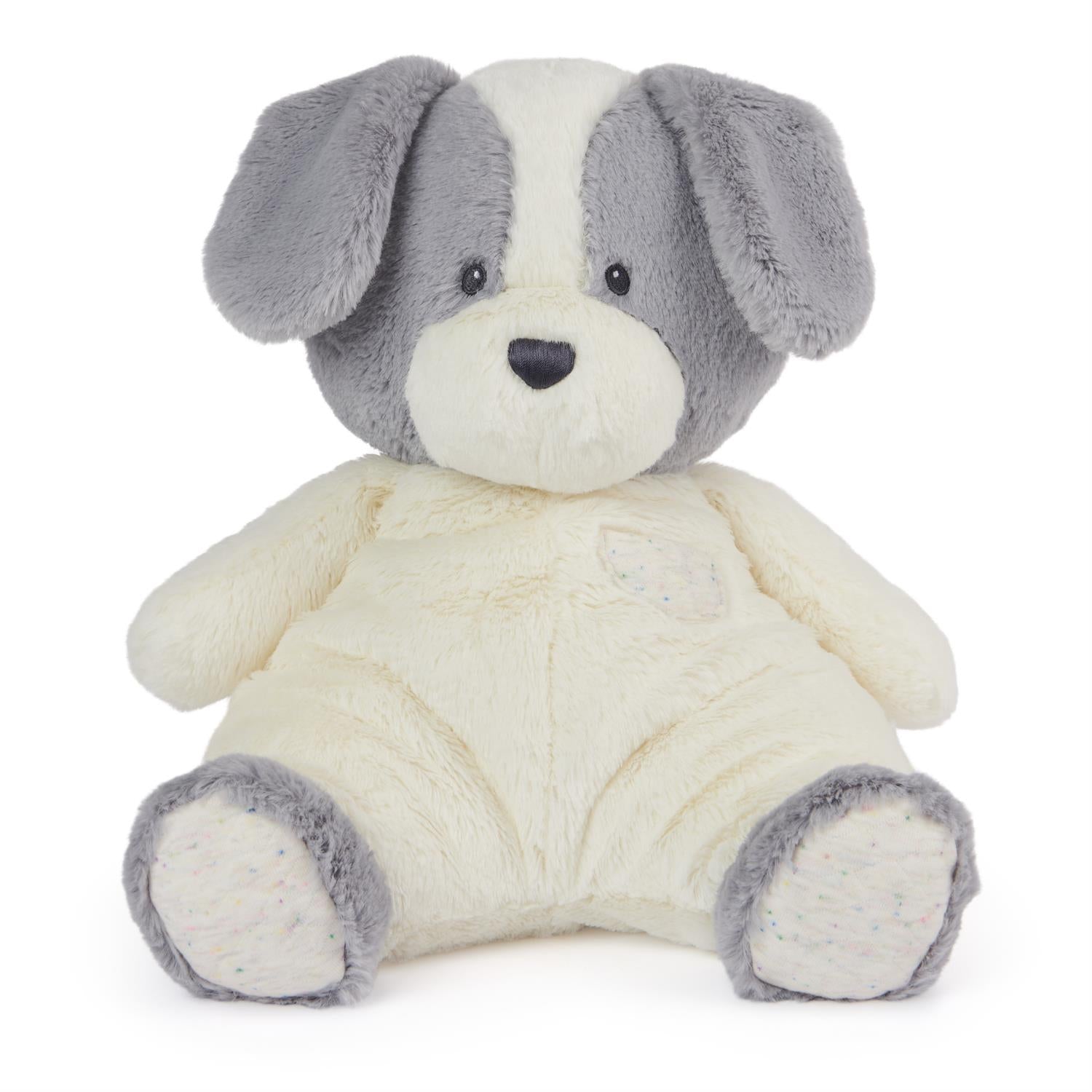 Baby Gund Oh So Snuggly Grey and White Puppy 12.5 Inches
