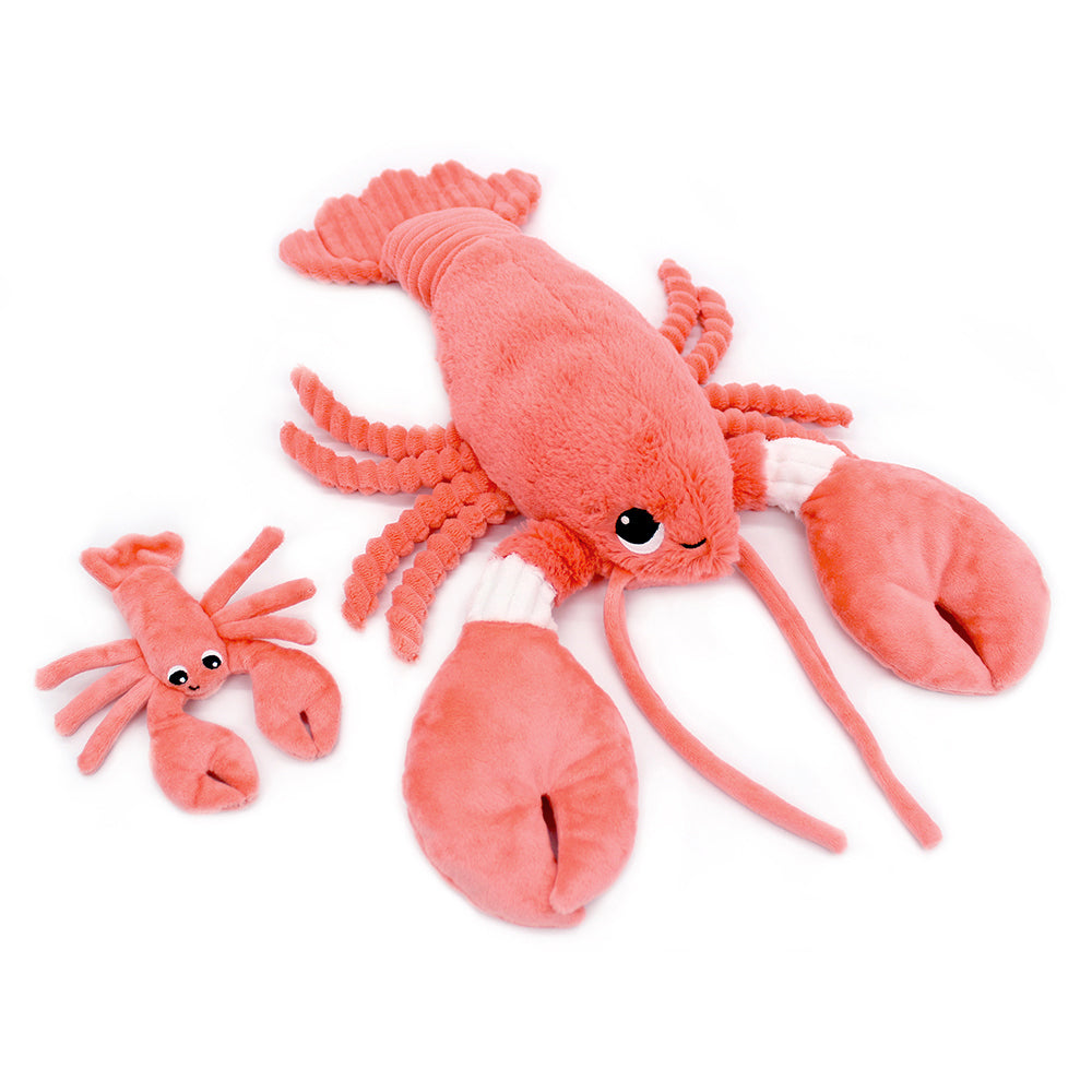 Les Deglingos Ptipotos The Lobster Mom & Baby Coral 48cm