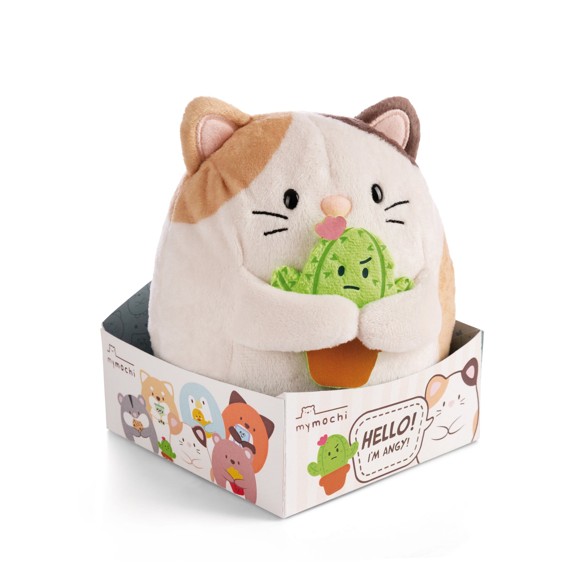 NICI Cat Angy with Cactus in Giftbox 16cm