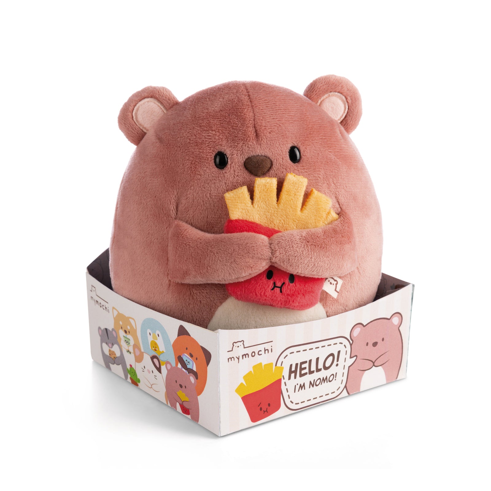 NICI Bear Nomo with French Fries in Giftbox 16cm