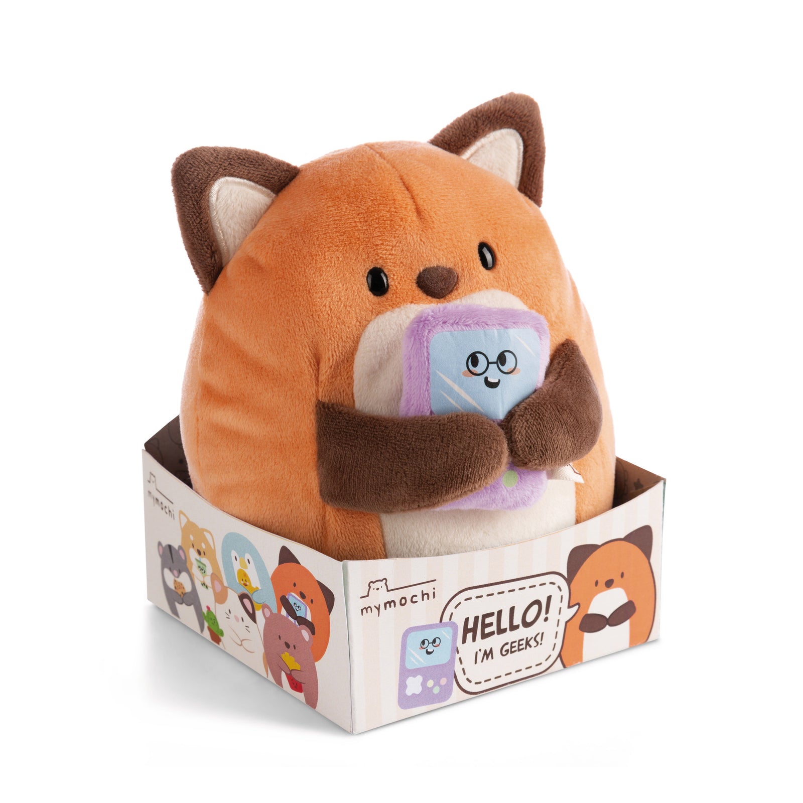 NICI Fox Geeks with Video Game in Giftbox 16cm