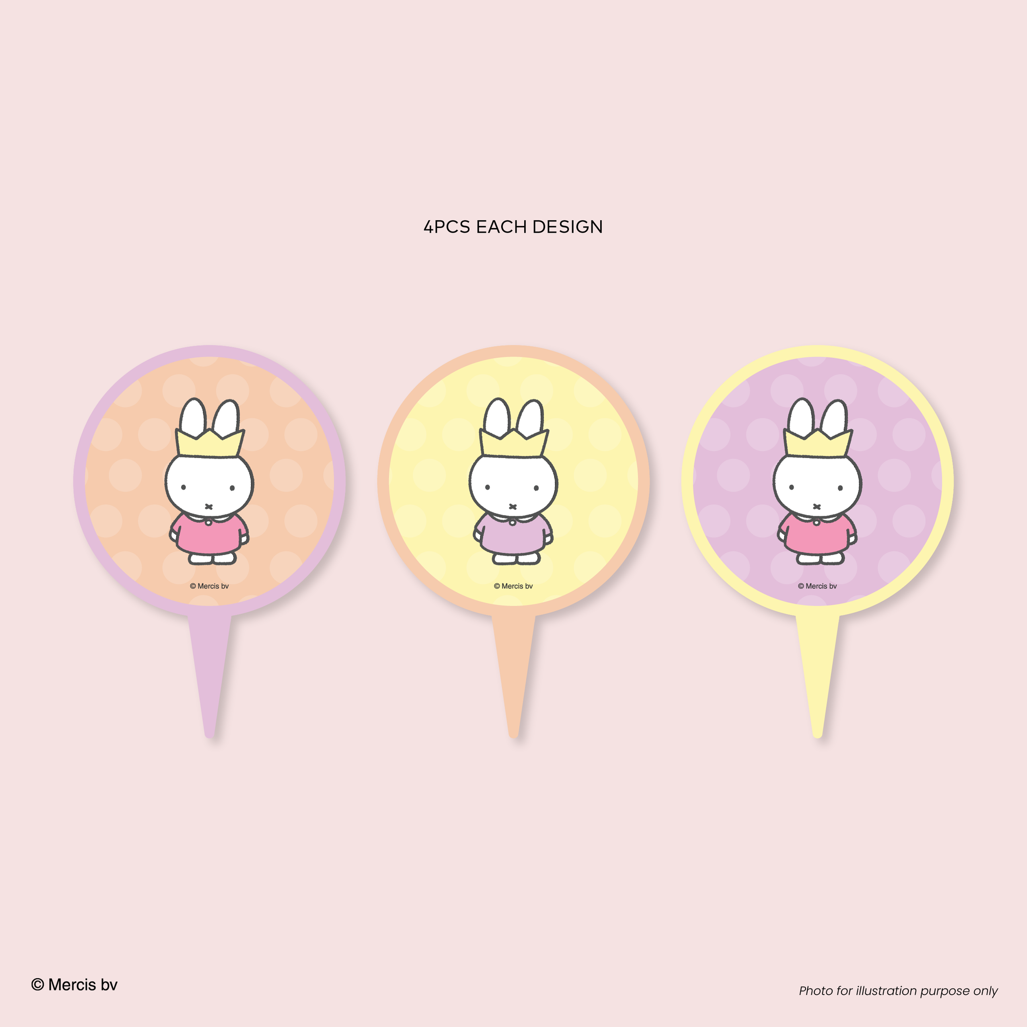 Miffy 70th Cake Topper Crown