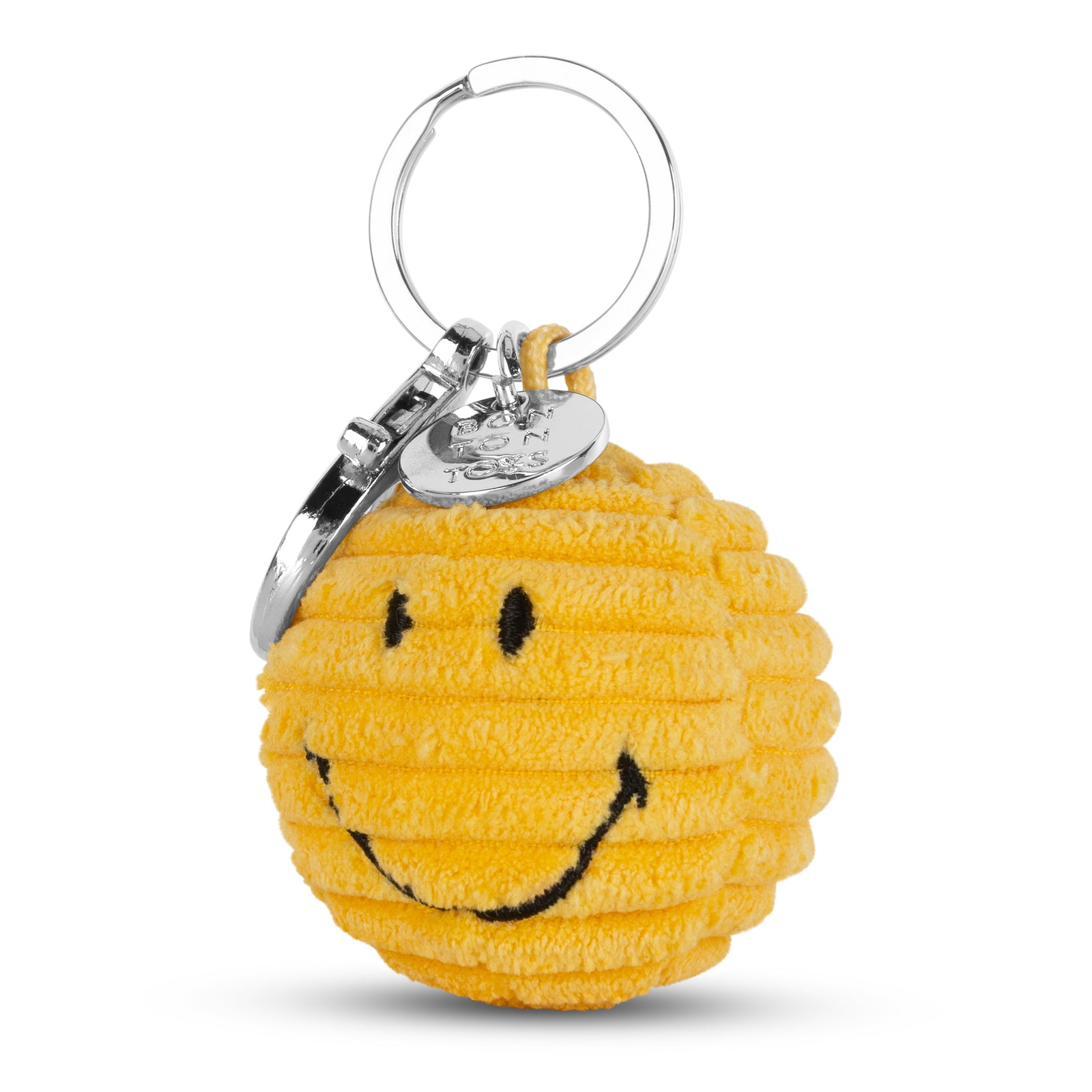 Smiley Keychain ECO Corduroy Yellow 4.5cm