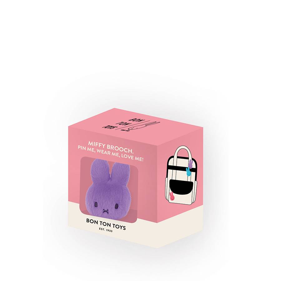 Miffy ECO Fuzzy Broochin Giftbox Lilac 8cm