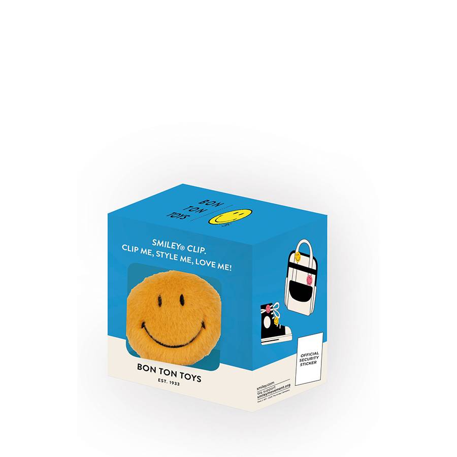 Smiley ECO Fuzzy Clip On in Giftbox Yellow 4cm