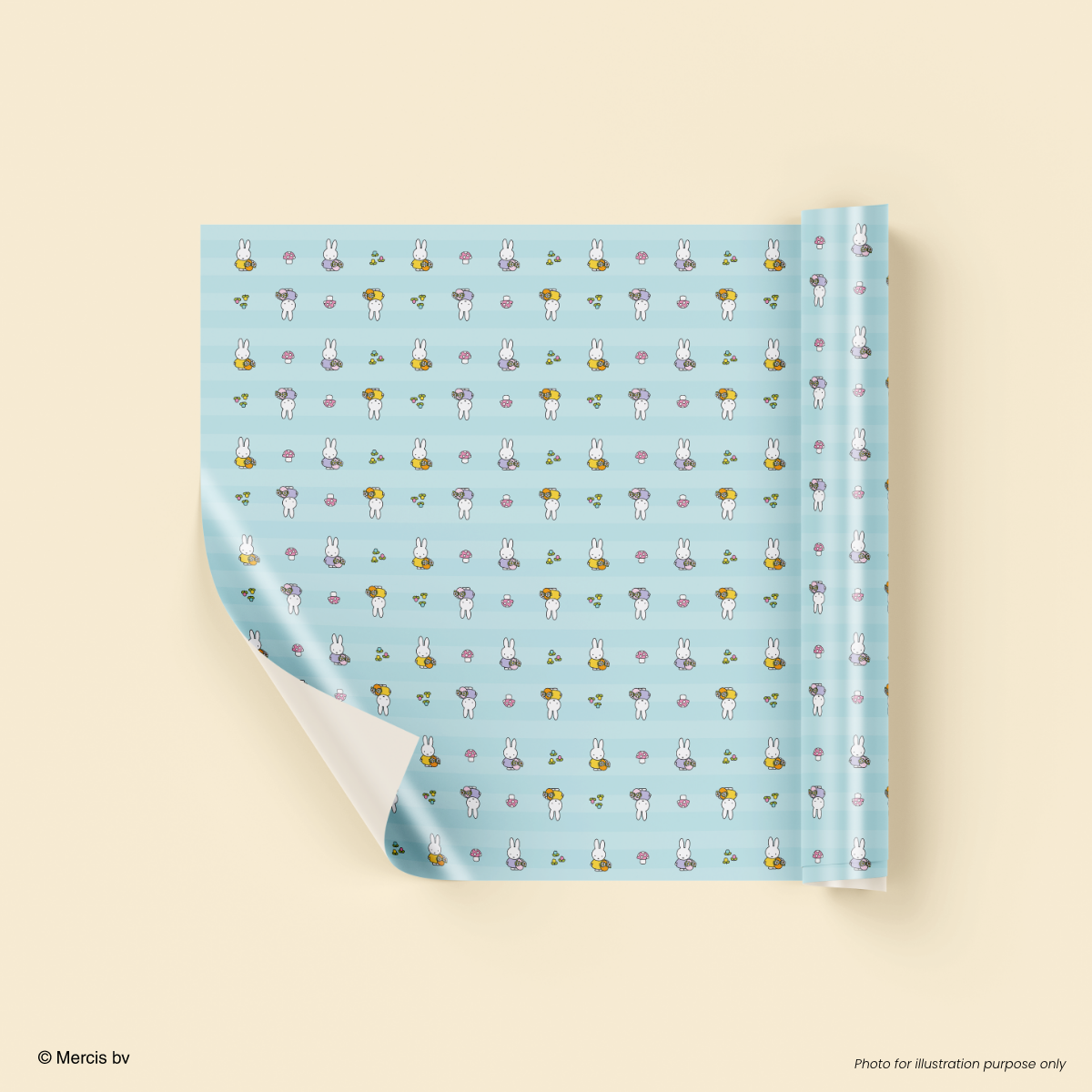 Miffy 70th Gift Wrapper 50cm x 70cm Blue