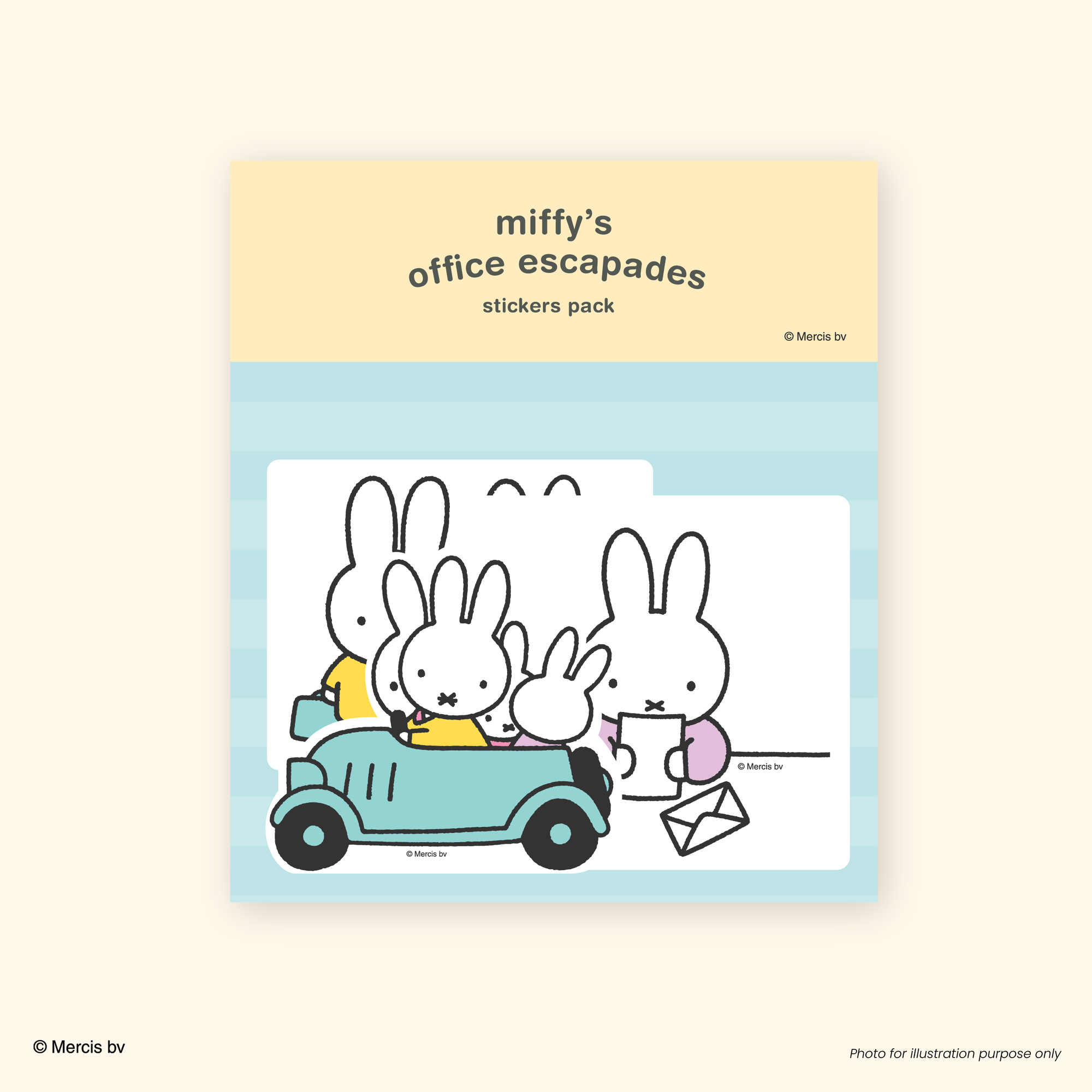 Miffy 70th Stickers Pack Office Escapades