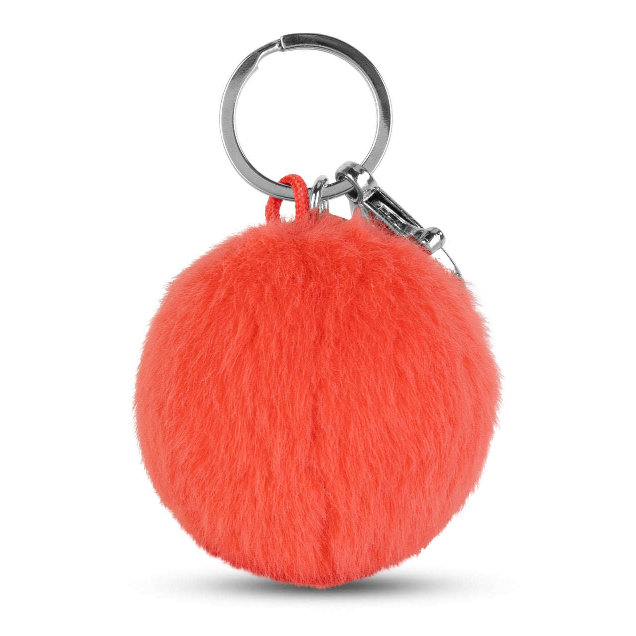Smiley Keychain ECO Fuzzy Bright Coral 5.5cm