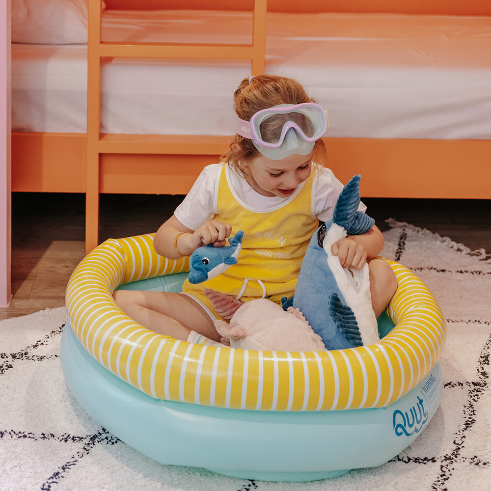 Les Deglingos Ptipotos The Dolphin Mom & Baby Blue 50cm