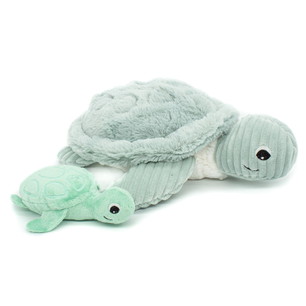 Les Deglingos Ptipotos The Turtle Mom & Baby Mint 30cm
