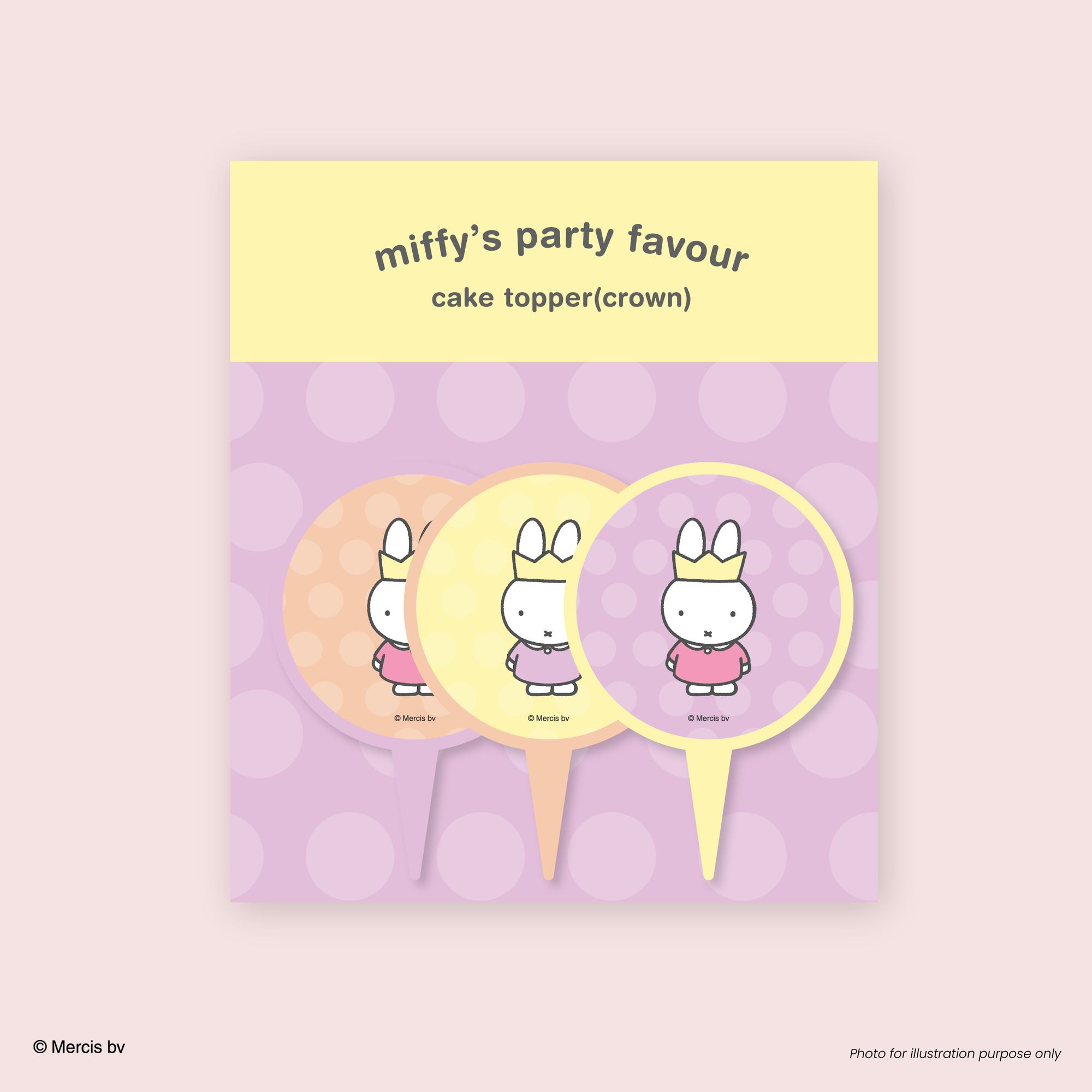 Miffy 70th Cake Topper Crown
