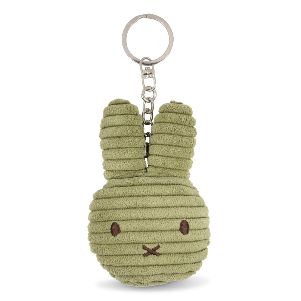 Miffy Flat Keychain ECO Corduroy Olive Green 10cm