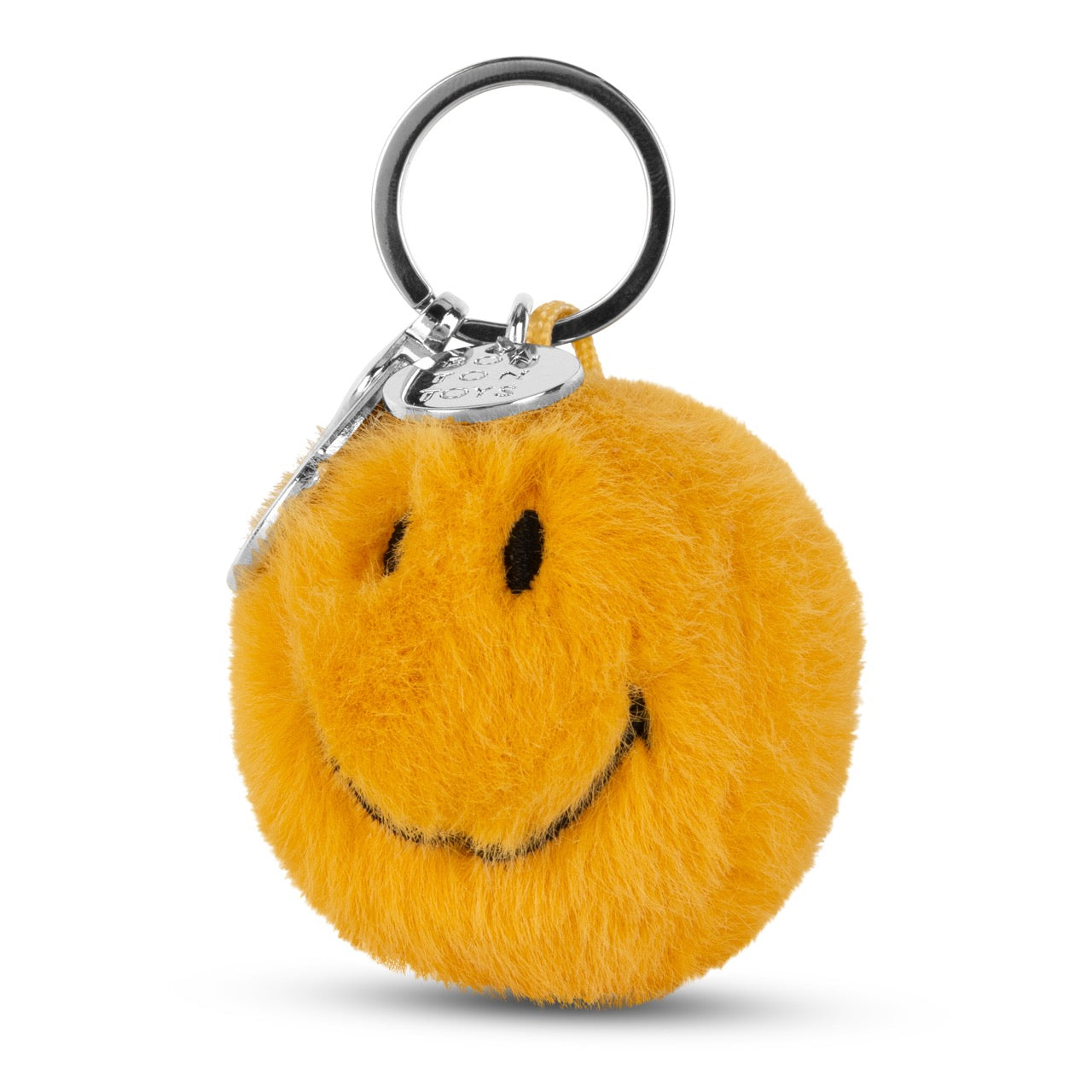 Smiley Keychain ECO Fuzzy Yellow 5.5cm