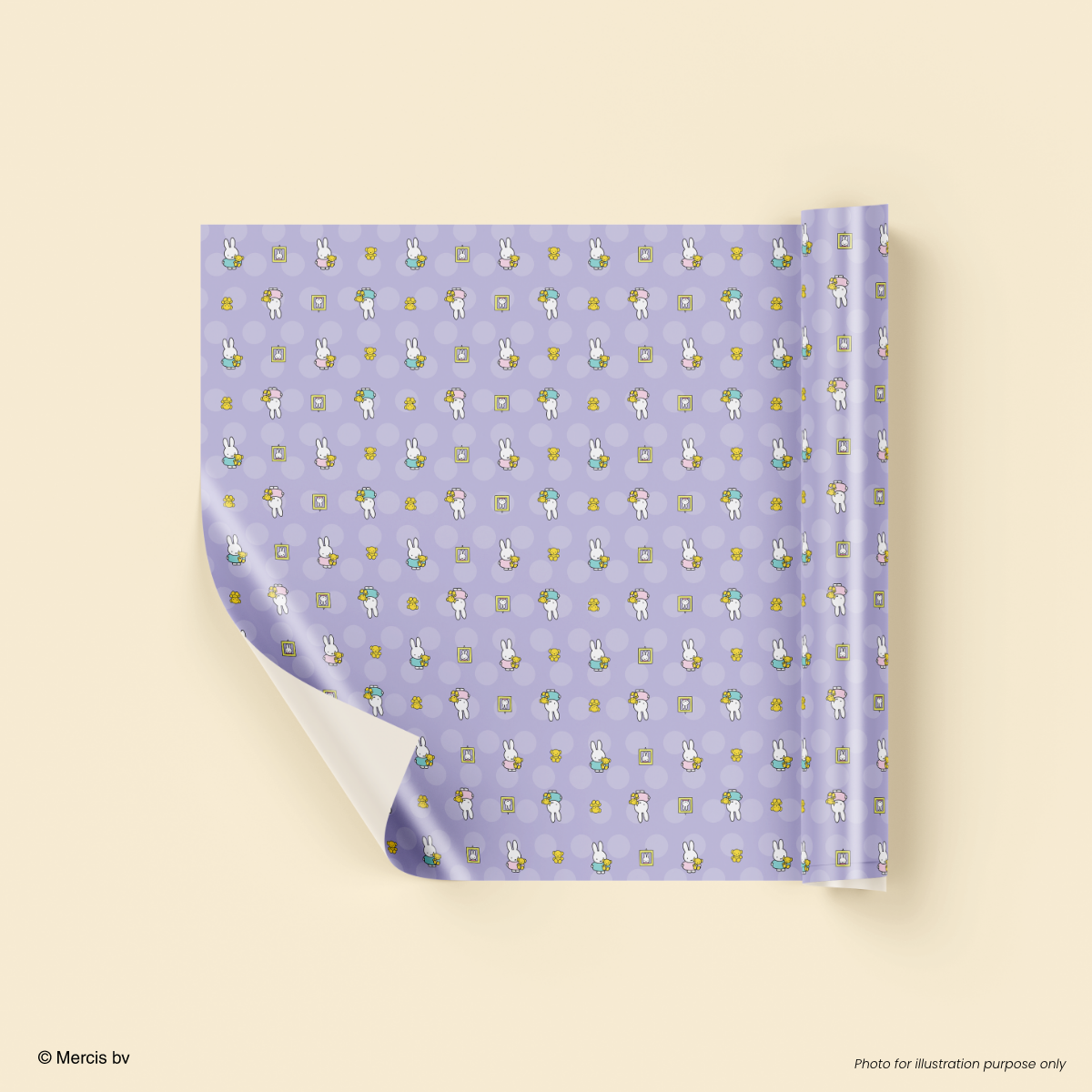 Miffy 70th Gift Wrapper 50cm x 70cm Purple