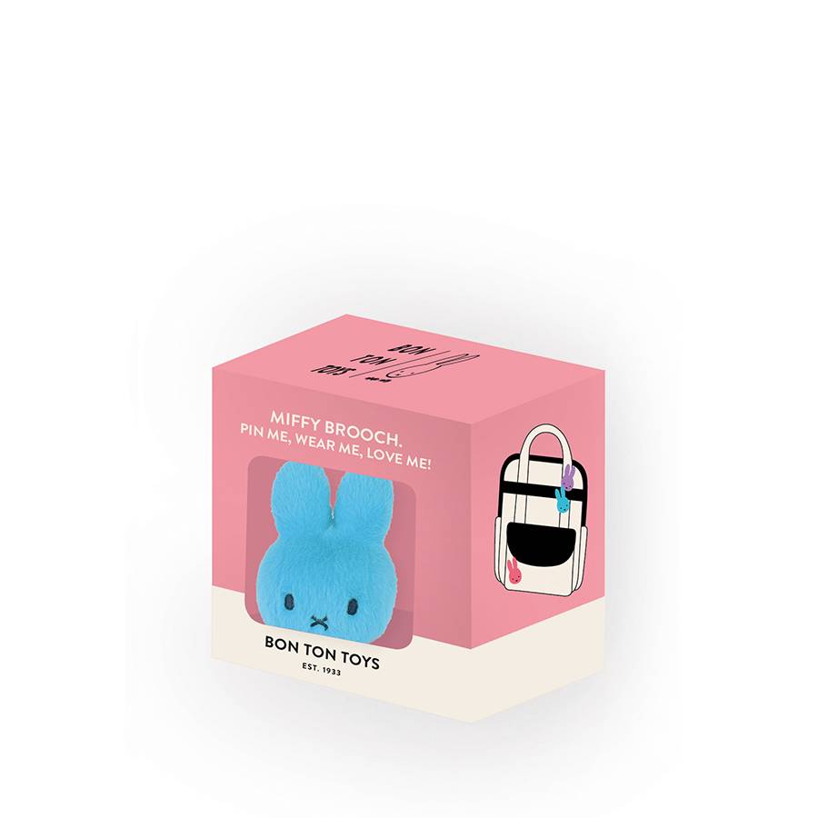 Miffy ECO Fuzzy Broochin Giftbox Teal 8cm