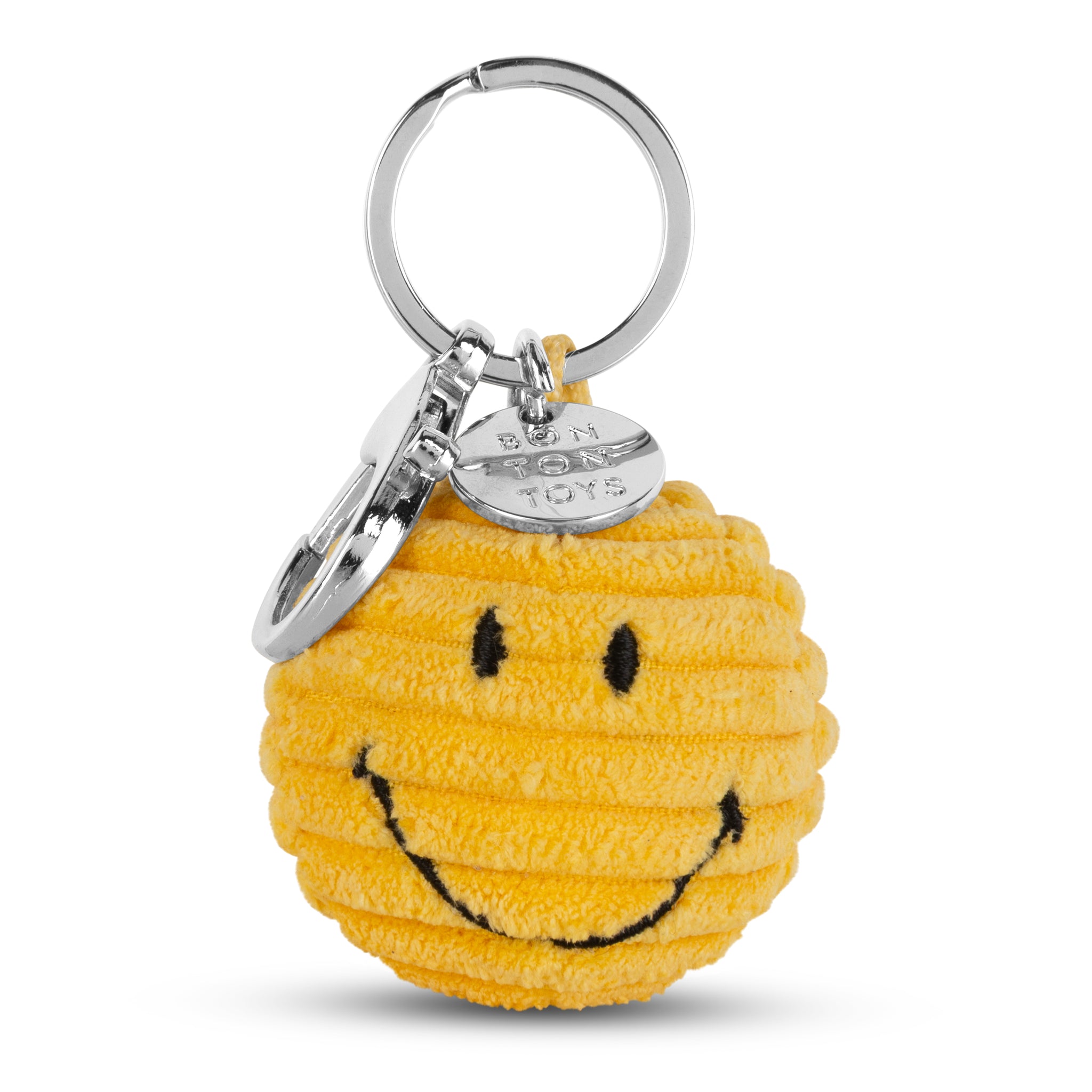 Smiley Keychain ECO Corduroy Yellow 4.5cm