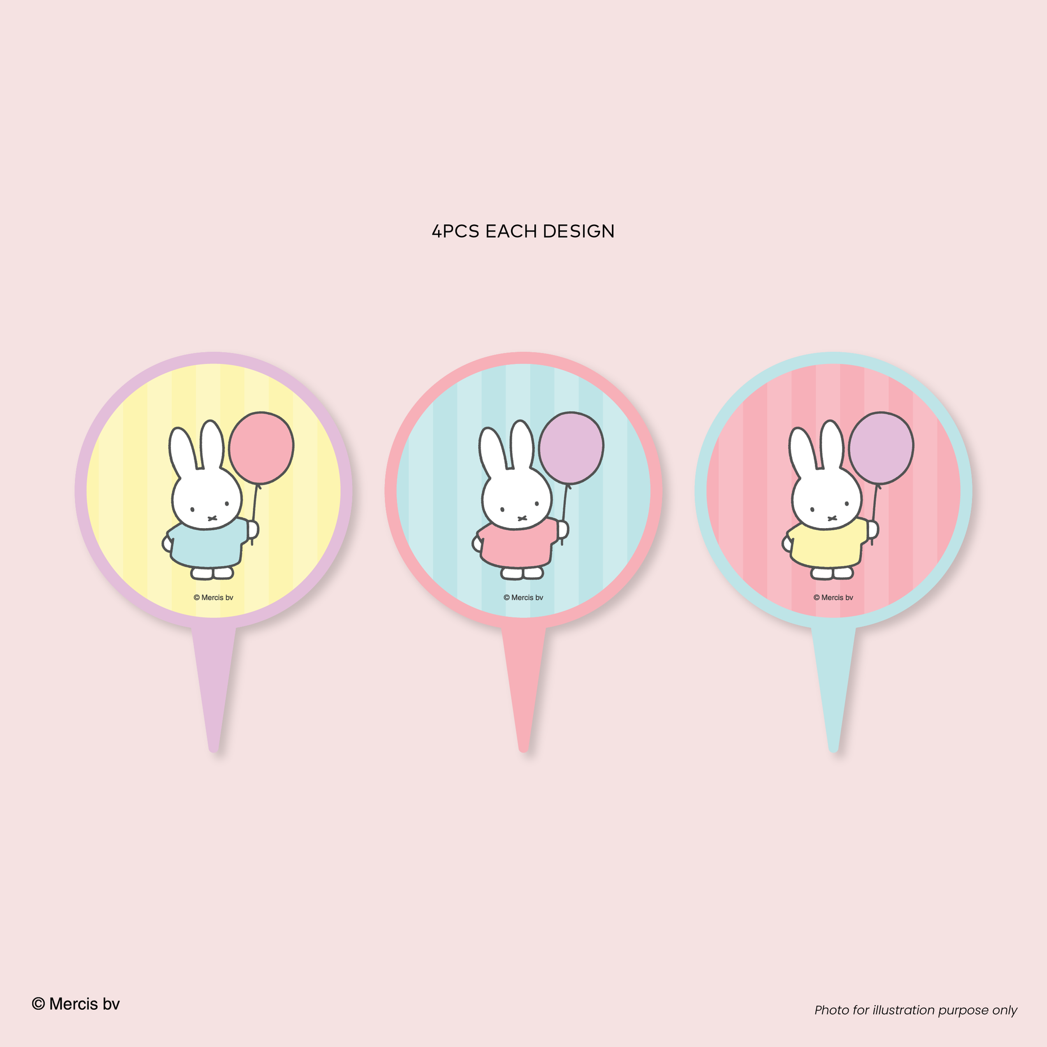 Miffy 70th Cake Topper Balloon
