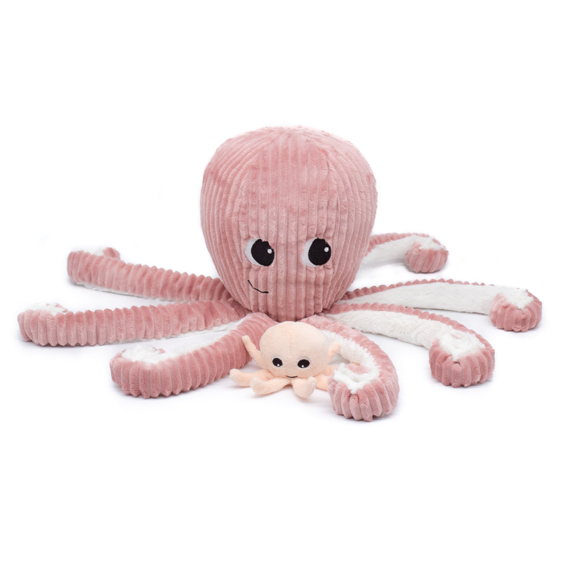 Les Deglingos Ptipotos The Octopus Mom & Baby Pink 50cm