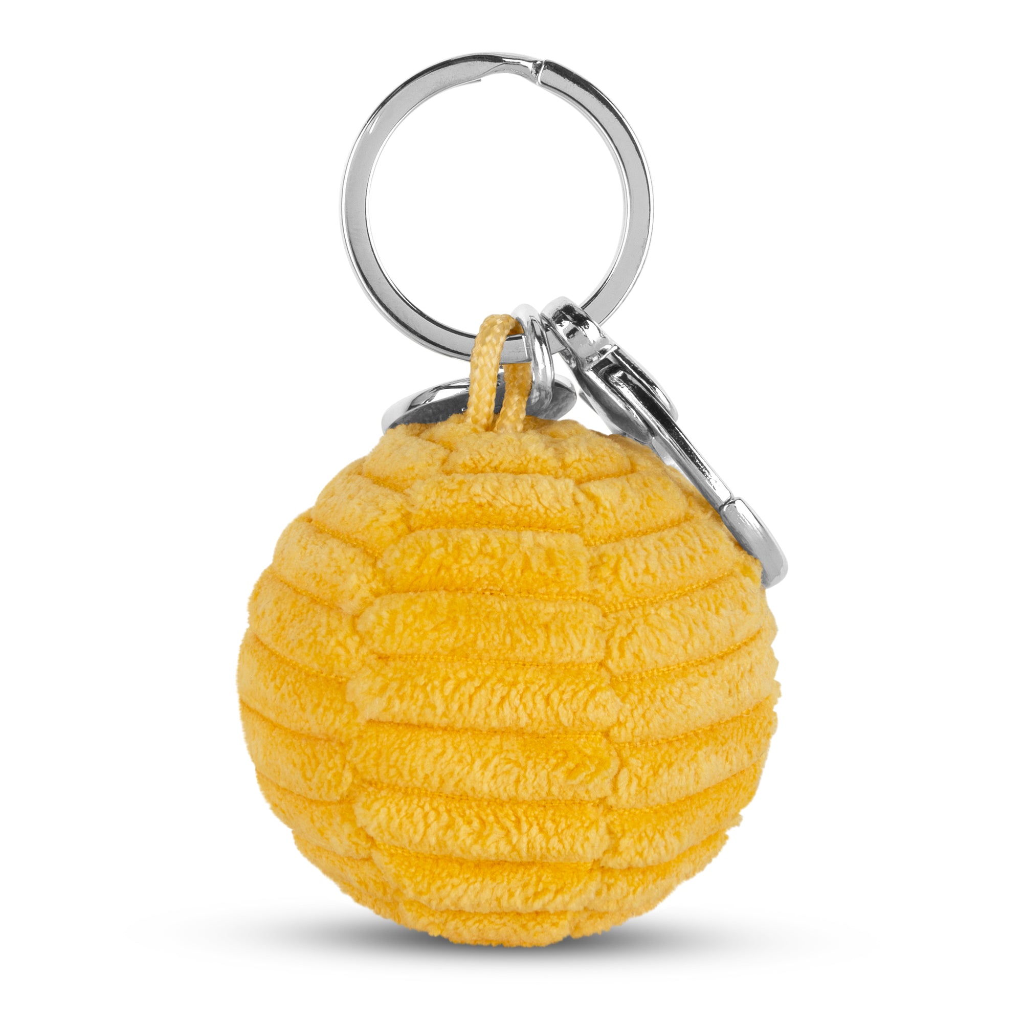 Smiley Keychain ECO Corduroy Yellow 4.5cm